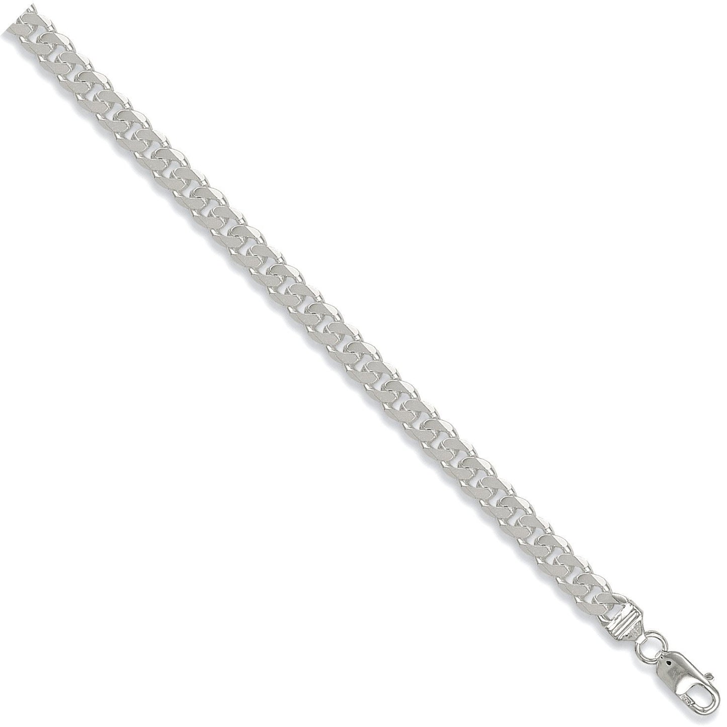 Silver 7.5mm Curb Chain - Fine Necklace - Certified Authentic - Swiss Made - UK Stock – Luxury Jewellery by Imperial T