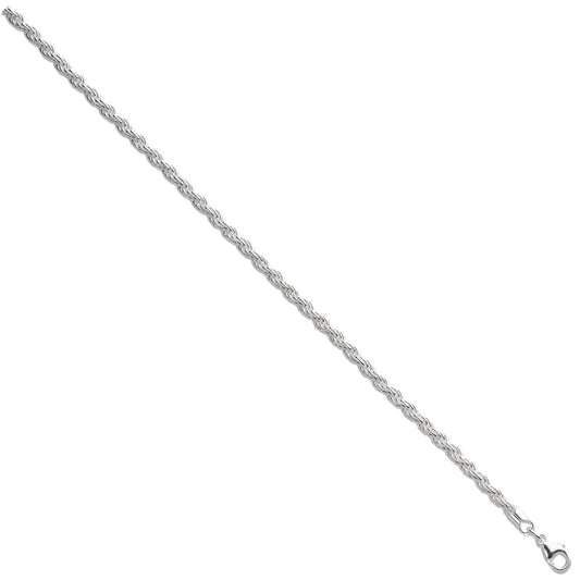 Silver 3.5mm Rope Chain - Fine Necklace - Certified Authentic - Swiss Made - UK Stock – Luxury Jewellery by Imperial T