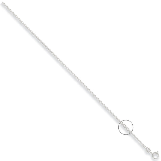 Silver 2.2mm Diamond Cut Belcher Chain - Fine Necklace - Certified Authentic - Swiss Made – Luxury Jewellery by Imperi