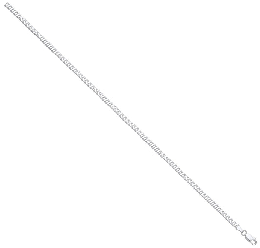 Silver 3.3mm Economy Flat Curb Chain - Fine Necklace - Certified Authentic - Swiss Made – Luxury Jewellery by Imperial