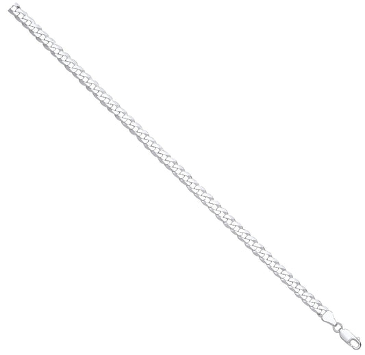Silver 6.3mm Economy Flat Curb Chain - Fine Necklace - Certified Authentic - Swiss Made – Luxury Jewellery by Imperial