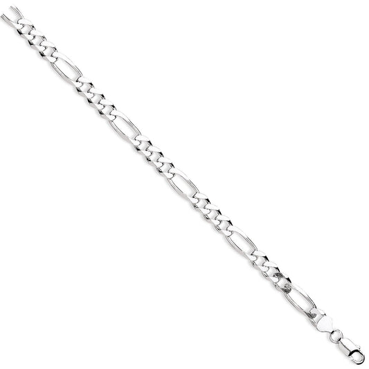 Silver 9mm Figaro Chains/Gents Bracelet - Fine Bracelet - Certified Authentic - Swiss Made – Luxury Jewellery by Imper