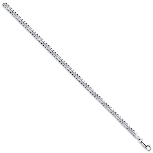 Silver 5mm Dome Cuban Link Chain/Bracelets - Fine Bracelet - Certified Authentic - Swiss Made – Luxury Jewellery by Im