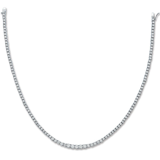 Silver Graduated Cubic Zirconia Tennis Collarette 17" - Luxury Watch - Certified Authentic – Luxury Watch by Imperial