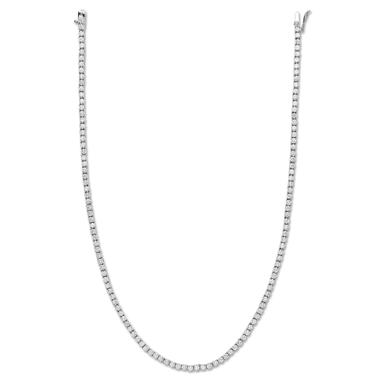 Silver 3.0mm Cubic Zirconias 17" Tennis Collarette - Luxury Watch - Certified Authentic – Luxury Watch by Imperial Tim