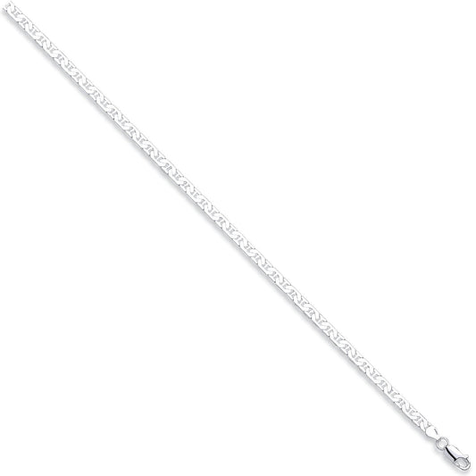 Silver 4.2mm Flat Anchor Chain - Fine Necklace - Certified Authentic - Swiss Made - UK Stock – Luxury Jewellery by Imp