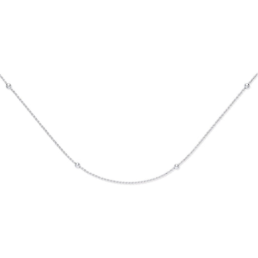 Silver Rope with Balls Chain - Fine Necklace - Certified Authentic - Swiss Made - UK Stock – Luxury Jewellery by Imper