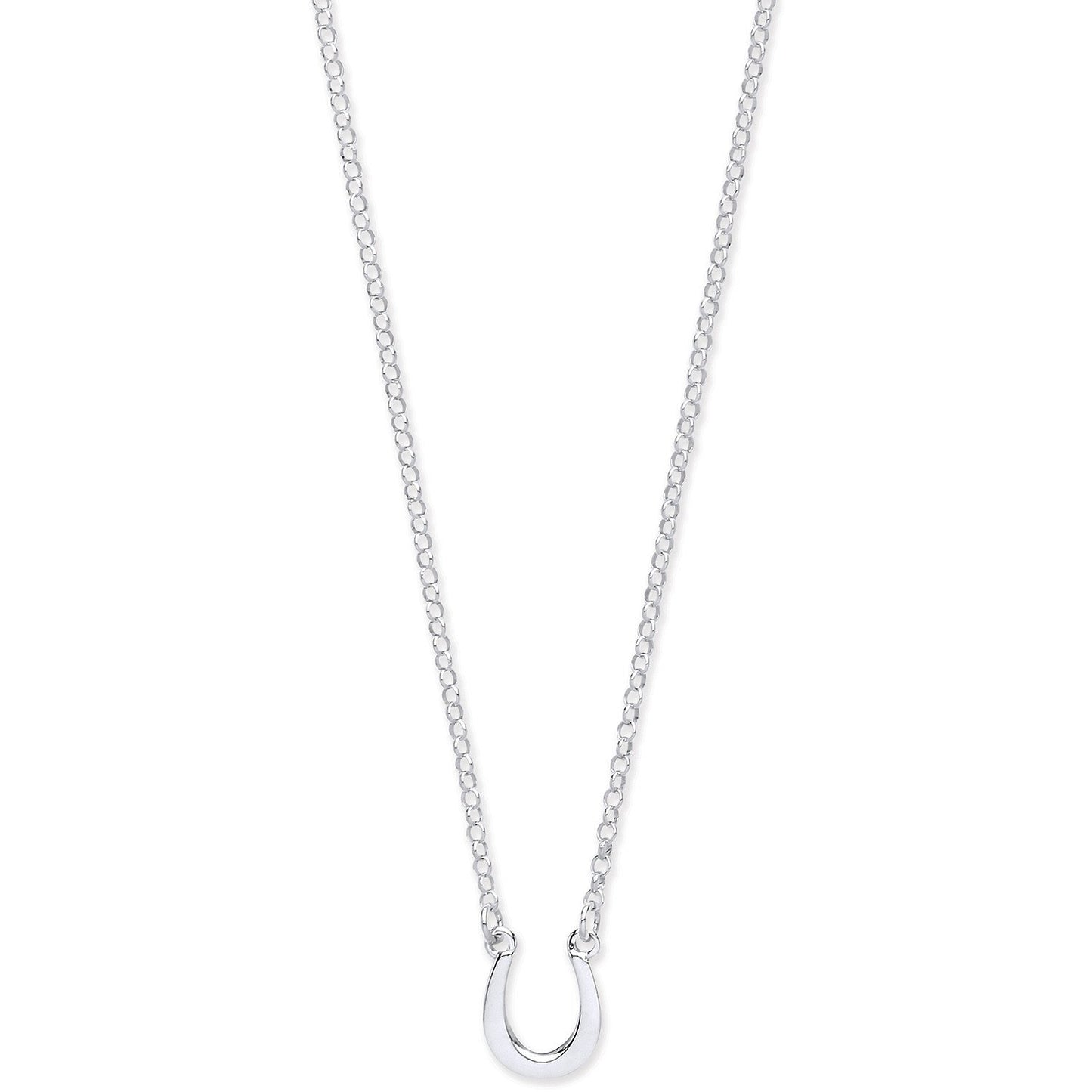 Silver Lucky Horseshoe Necklace 16" - Fine Necklace - Certified Authentic - Swiss Made – Luxury Jewellery by Imperial