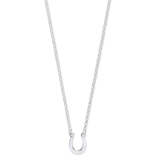 Silver Lucky Horseshoe Necklace 16" - Fine Necklace - Certified Authentic - Swiss Made – Luxury Jewellery by Imperial