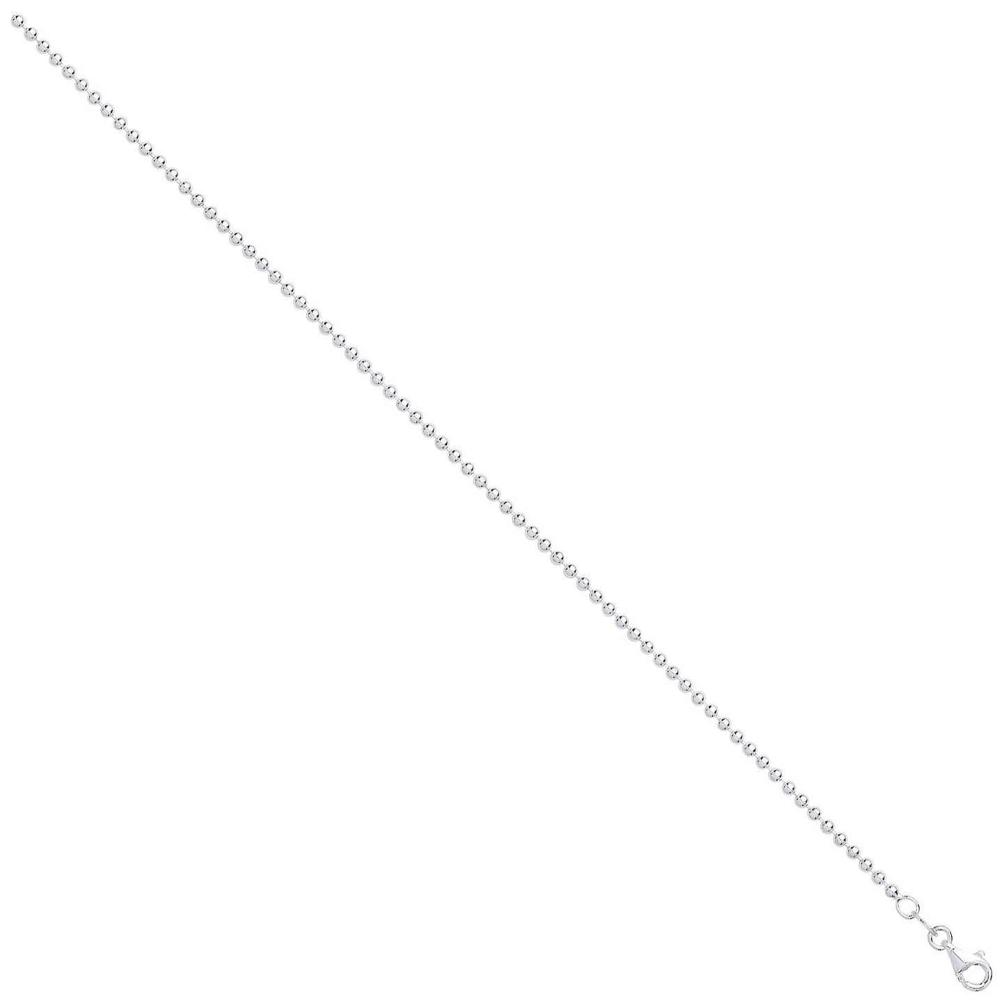 Silver 2mm Ball Bead Chain - Fine Necklace - Certified Authentic - Swiss Made - UK Stock – Luxury Jewellery by Imperia