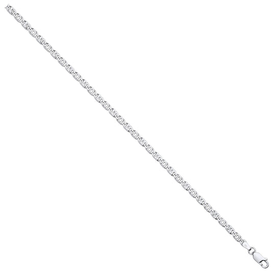 Silver 3.7mm Anchor Chain with Star Stamp - Fine Necklace - Certified Authentic - Swiss Made – Luxury Jewellery by Imp