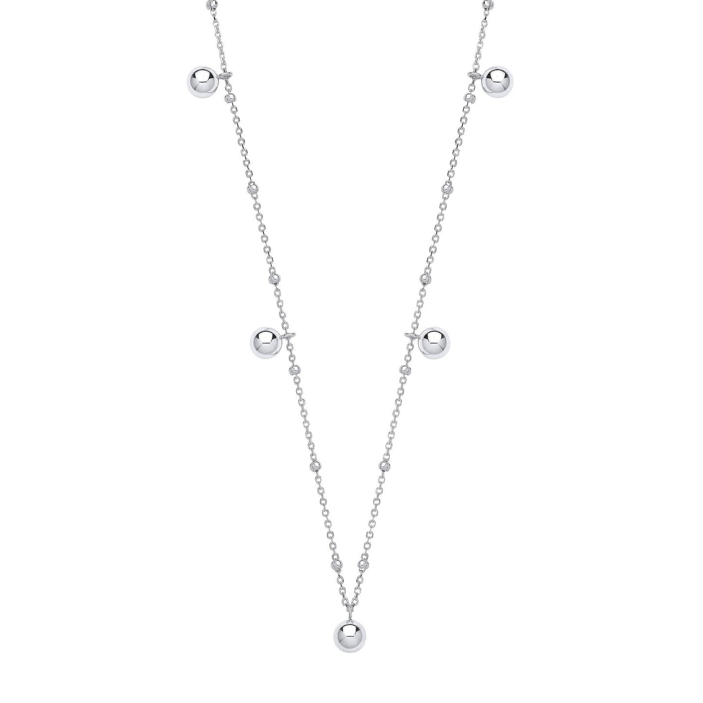 Silver Ball Necklace - Fine Necklace - Certified Authentic - Swiss Made - UK Stock - Insured – Luxury Jewellery by Imp