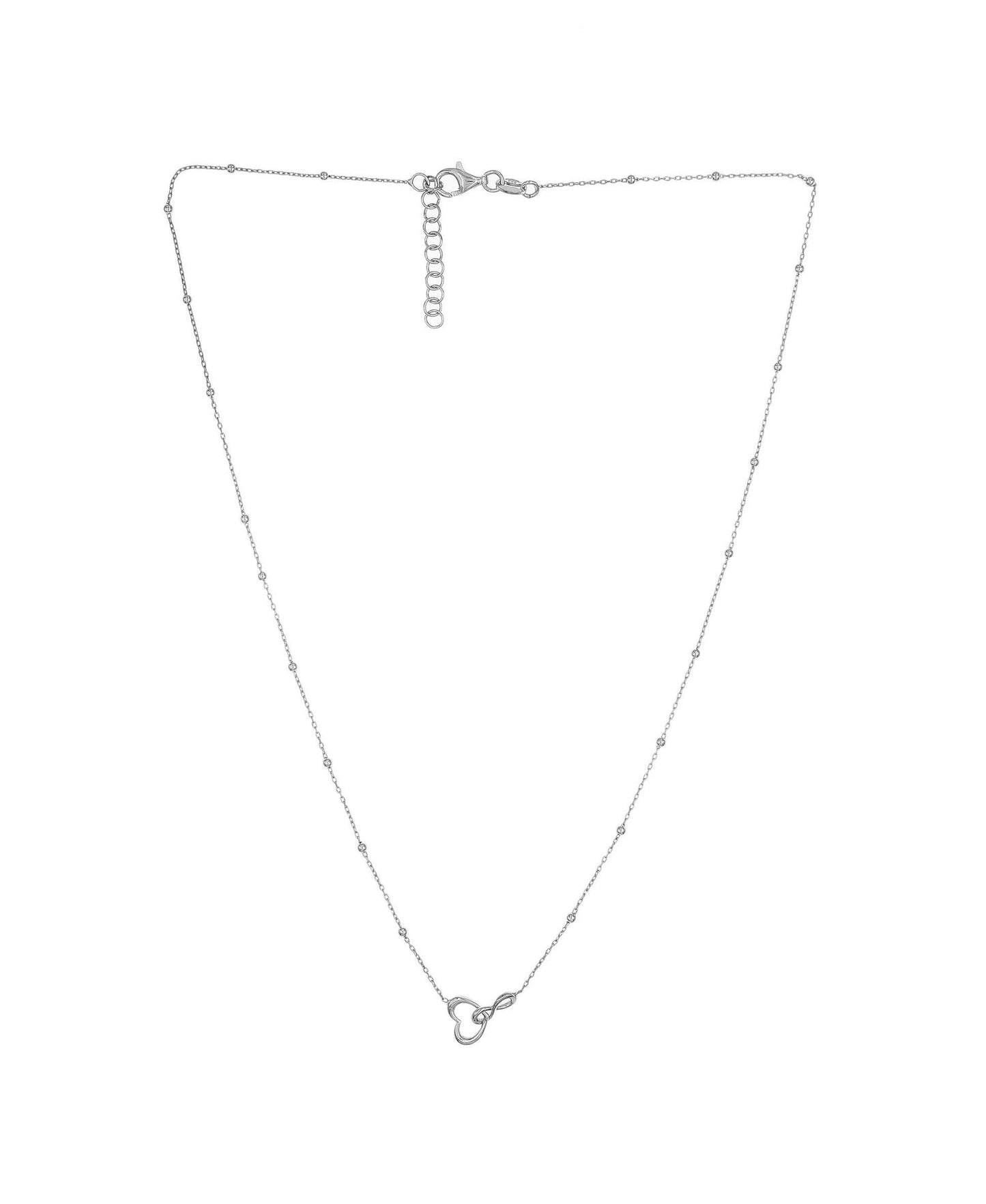 Silver Heart & Infinity 16" + 2” Extender Necklace/07" Bracelet - Fine Bracelet - Certified A – Luxury Jewellery by Im