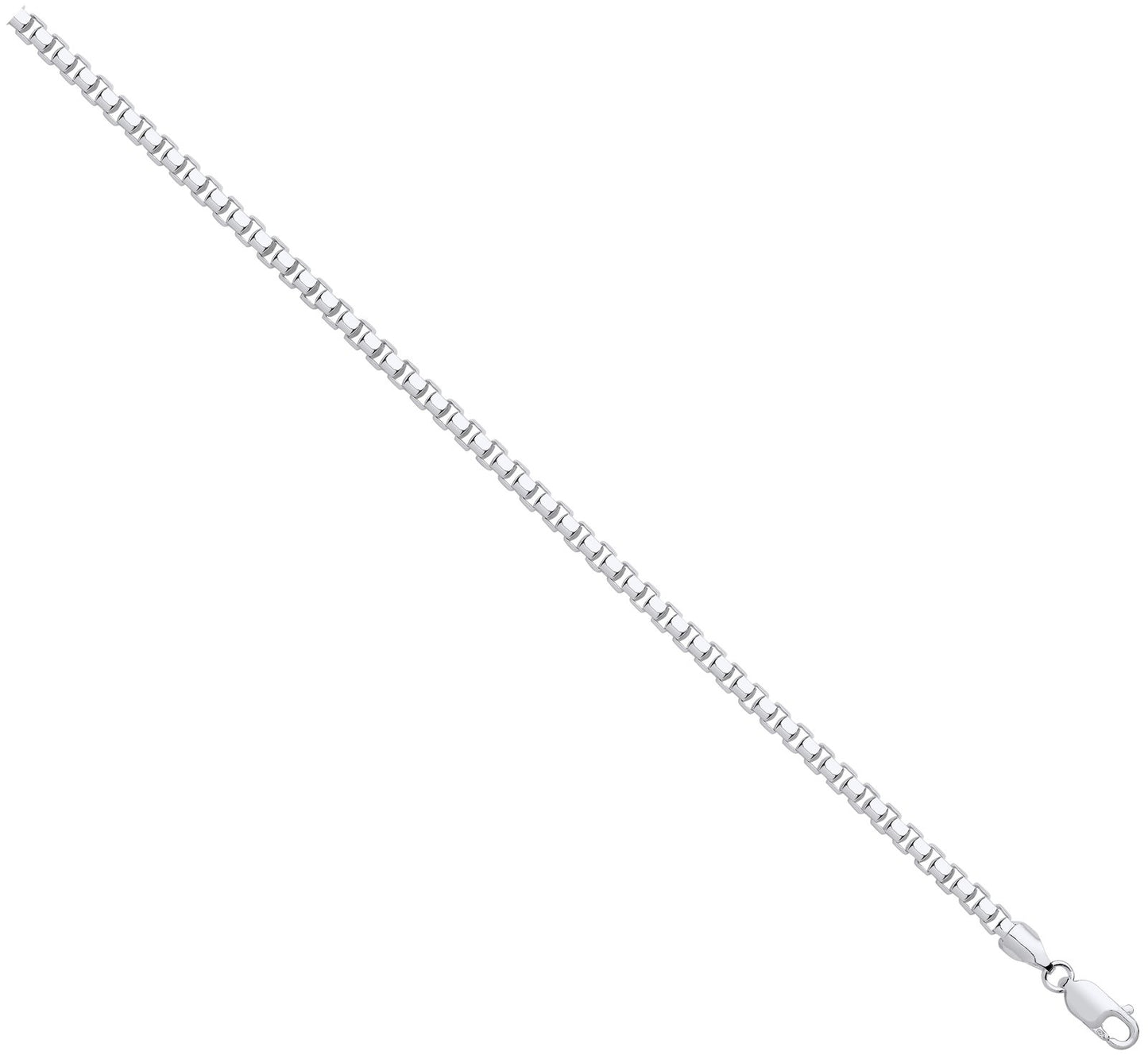 Silver 4mm Box Chain - Fine Necklace - Certified Authentic - Swiss Made - UK Stock - Insured – Luxury Jewellery by Imp