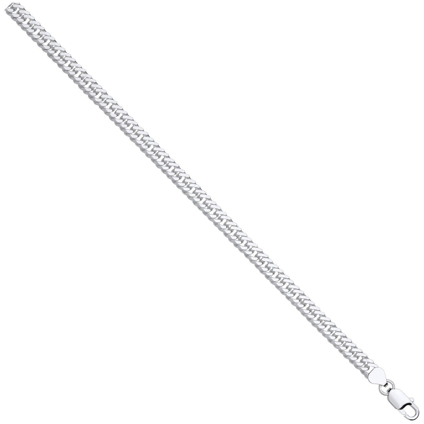 Silver Double Curb 7mm Chain - Fine Necklace - Certified Authentic - Swiss Made - UK Stock – Luxury Jewellery by Imper