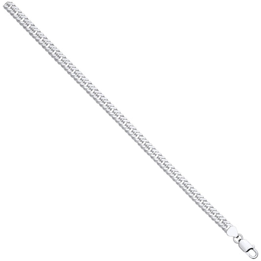 Silver Double Curb 7mm Chain - Fine Necklace - Certified Authentic - Swiss Made - UK Stock – Luxury Jewellery by Imper