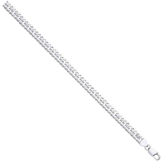 Silver Double Curb 8mm Chain - Fine Necklace - Certified Authentic - Swiss Made - UK Stock – Luxury Jewellery by Imper