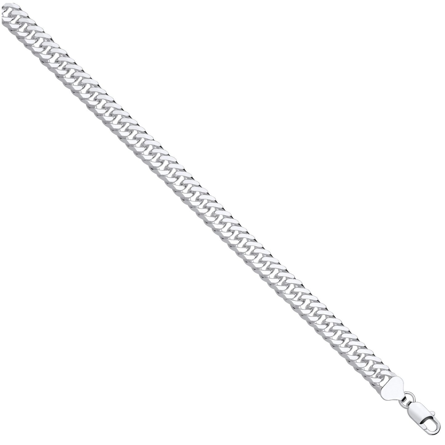Silver Double Curb 9mm Chain - Fine Necklace - Certified Authentic - Swiss Made - UK Stock – Luxury Jewellery by Imper
