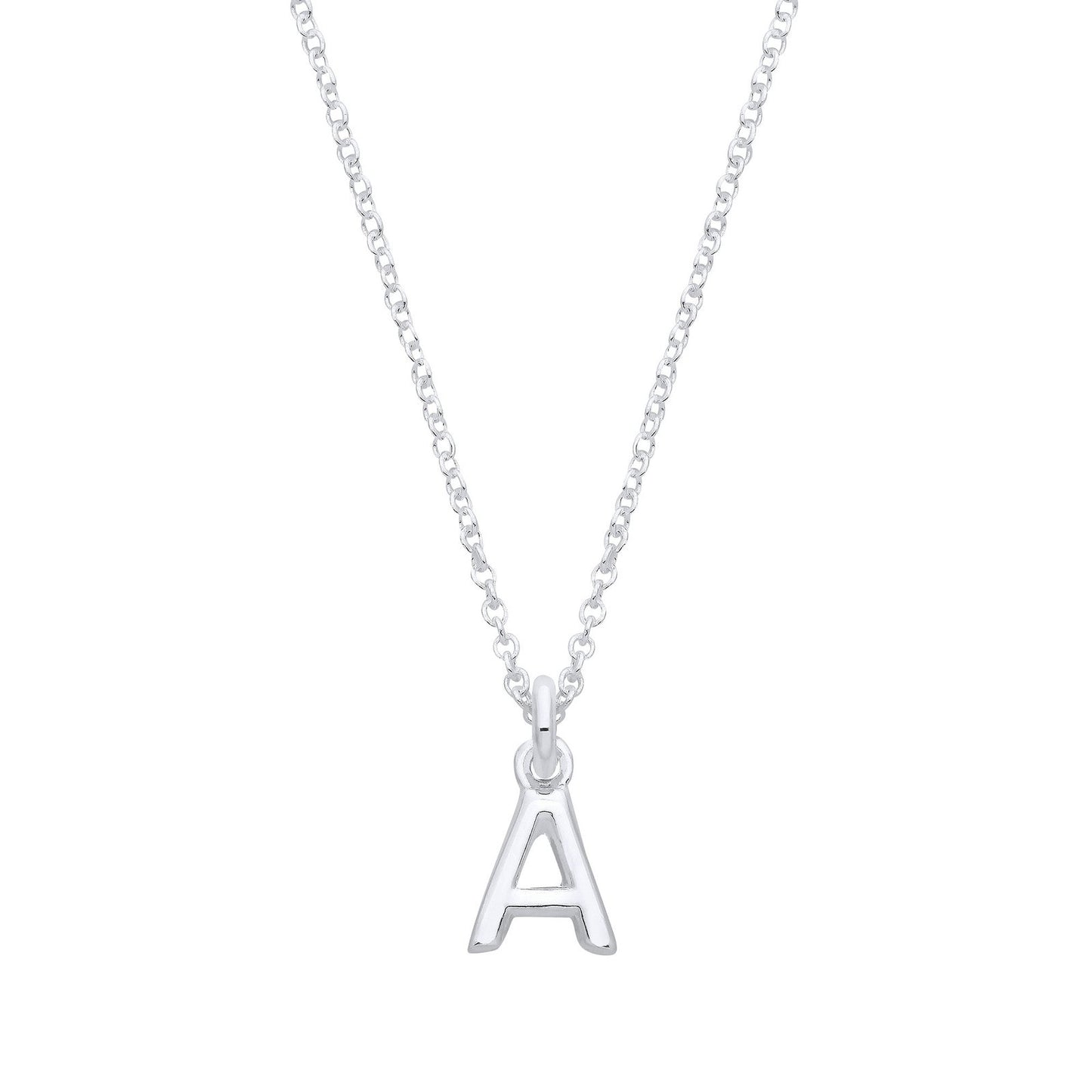 Silver Small Plain Initial 16" + 1" Necklace - Fine Necklace - Certified Authentic - Swiss Ma – Luxury Jewellery by Im