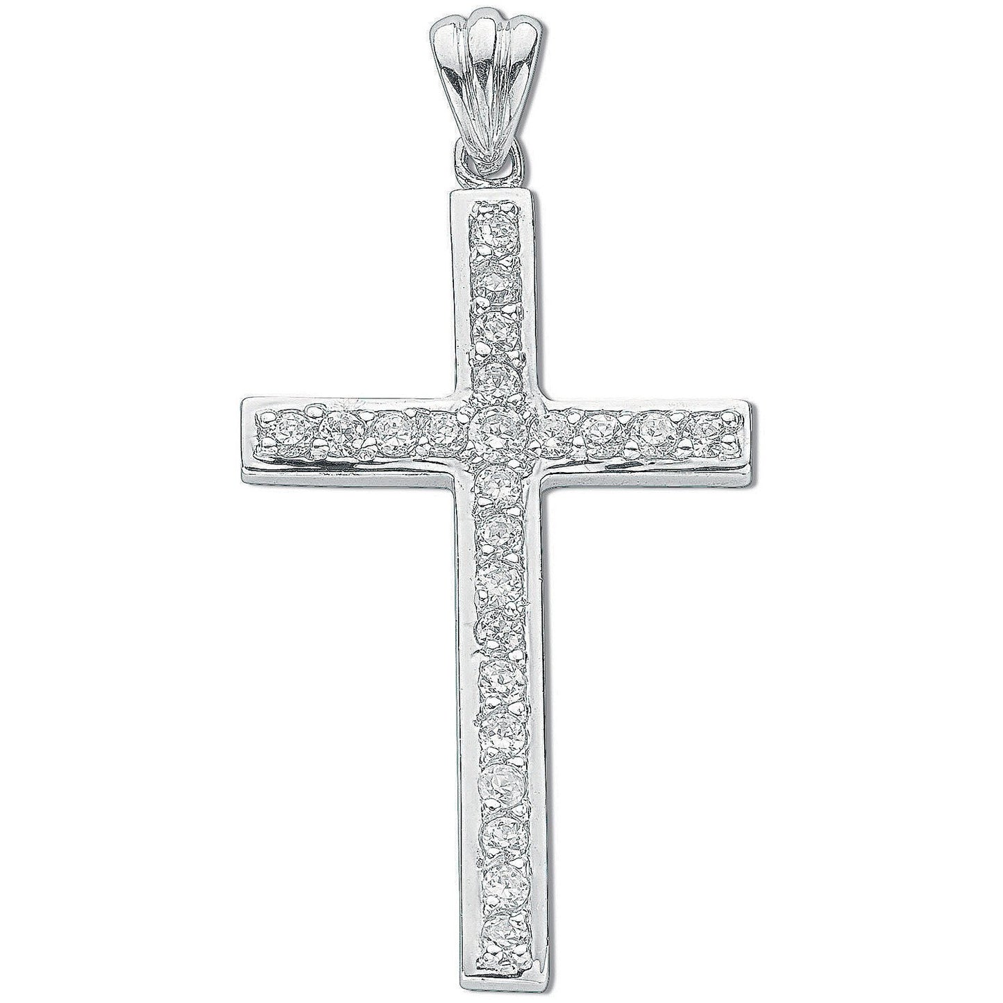 Silver Cubic Zirconia Cross - Luxury Watch - Certified Authentic - Swiss Made - UK Stock – Luxury Watch by Imperial Ti