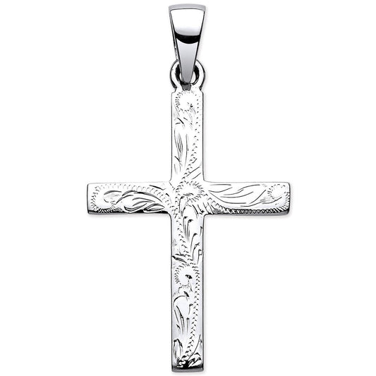 Silver Solid Cross with Design and Plain Back - Luxury Watch - Certified Authentic - Swiss Ma – Luxury Watch by Imperi