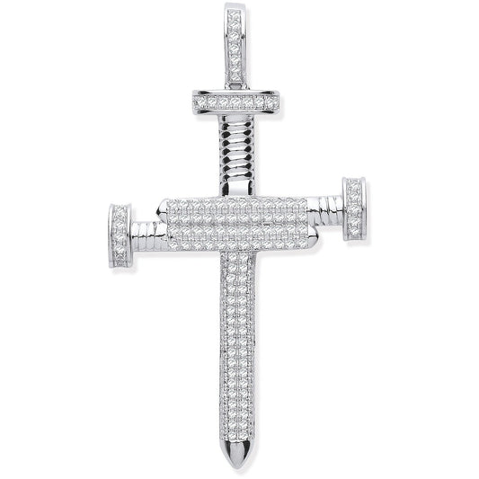 Silver Cubic Zirconia Nail Cross - Luxury Watch - Certified Authentic - Swiss Made - UK Stock – Luxury Watch by Imperi