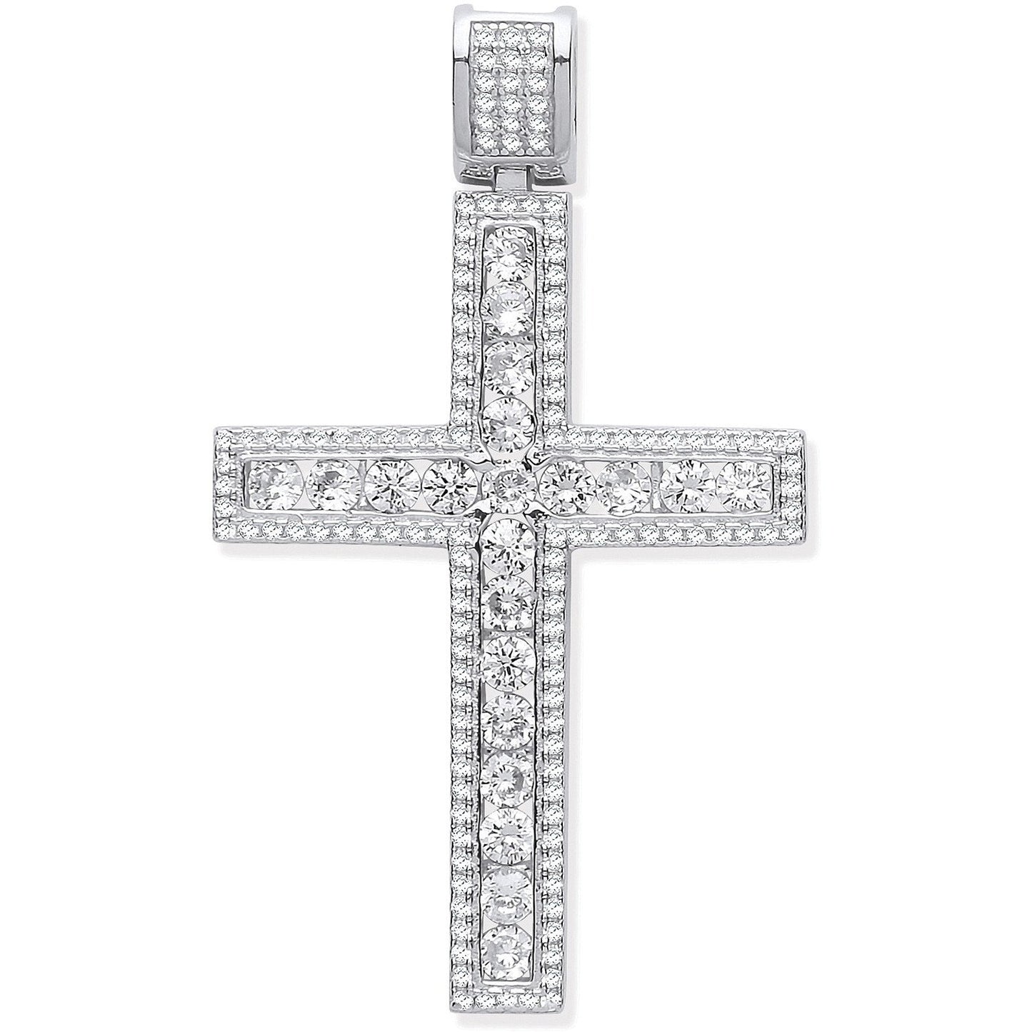 Silver Cubic Zirconia Fancy Cross - Luxury Watch - Certified Authentic - Swiss Made – Luxury Watch by Imperial Time UK