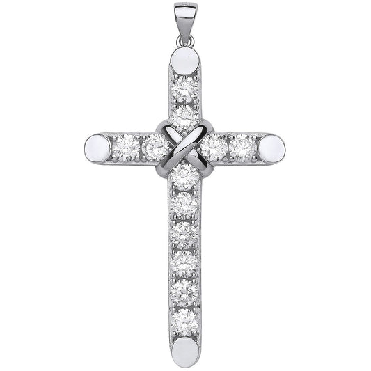 Large Silver Claw Set Cubic Zirconias Cross - Luxury Watch - Certified Authentic - Swiss Made – Luxury Watch by Imperi
