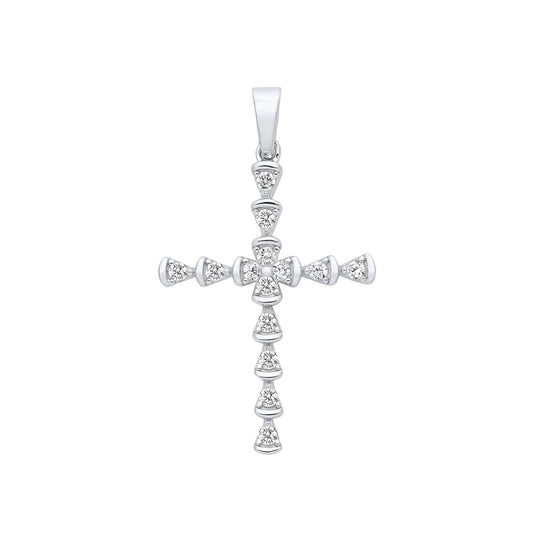 Silver Part Rub-Over Cubic Zirconia Cross - Luxury Watch - Certified Authentic - Swiss Made – Luxury Watch by Imperial