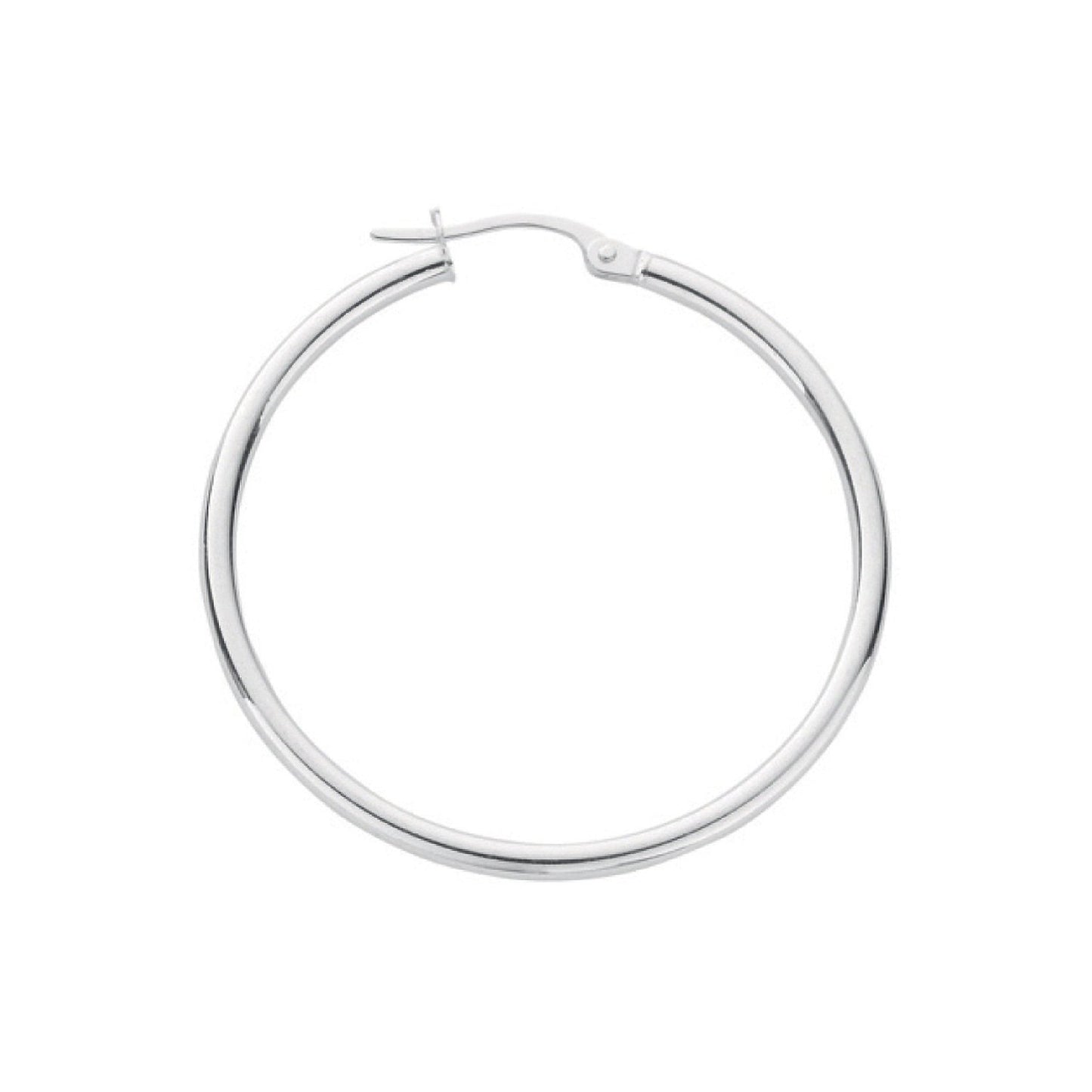 Silver Hoop Earrings - Fine Ring - Certified Authentic - Swiss Made - UK Stock - Insured Deli – Luxury Jewellery by Im