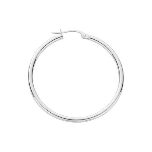 Silver Hoop Earrings - Fine Ring - Certified Authentic - Swiss Made - UK Stock - Insured Deli – Luxury Jewellery by Im