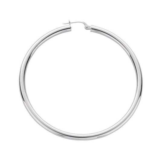 Silver Hoop Earrings - Fine Ring - Certified Authentic - Swiss Made - UK Stock - Insured Deli – Luxury Jewellery by Im