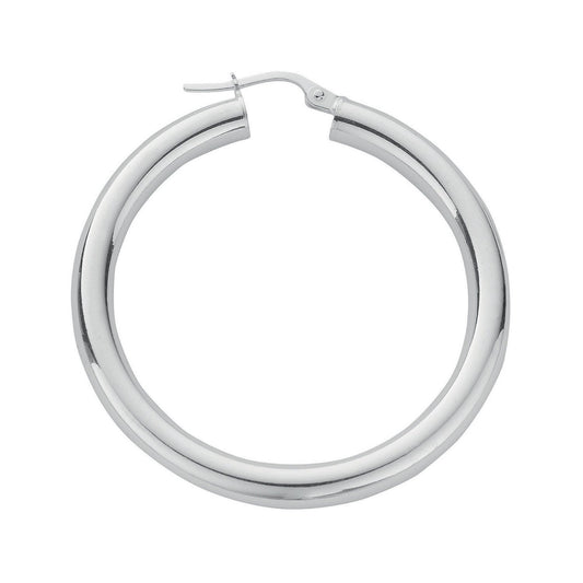Silver Hoop Earrings - Fine Ring - Certified Authentic - Swiss Made - UK Stock - Insured Deli – Luxury Jewellery by Im