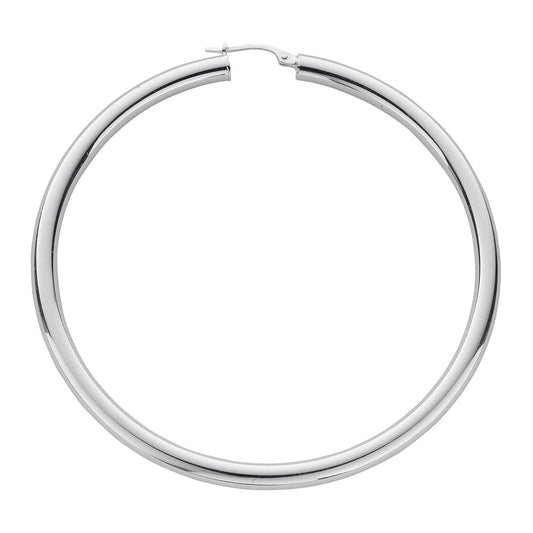 Silver Hoop Earrings - Fine Ring - Certified Authentic - Swiss Made - UK Stock - Insured Deli – Luxury Jewellery by Im