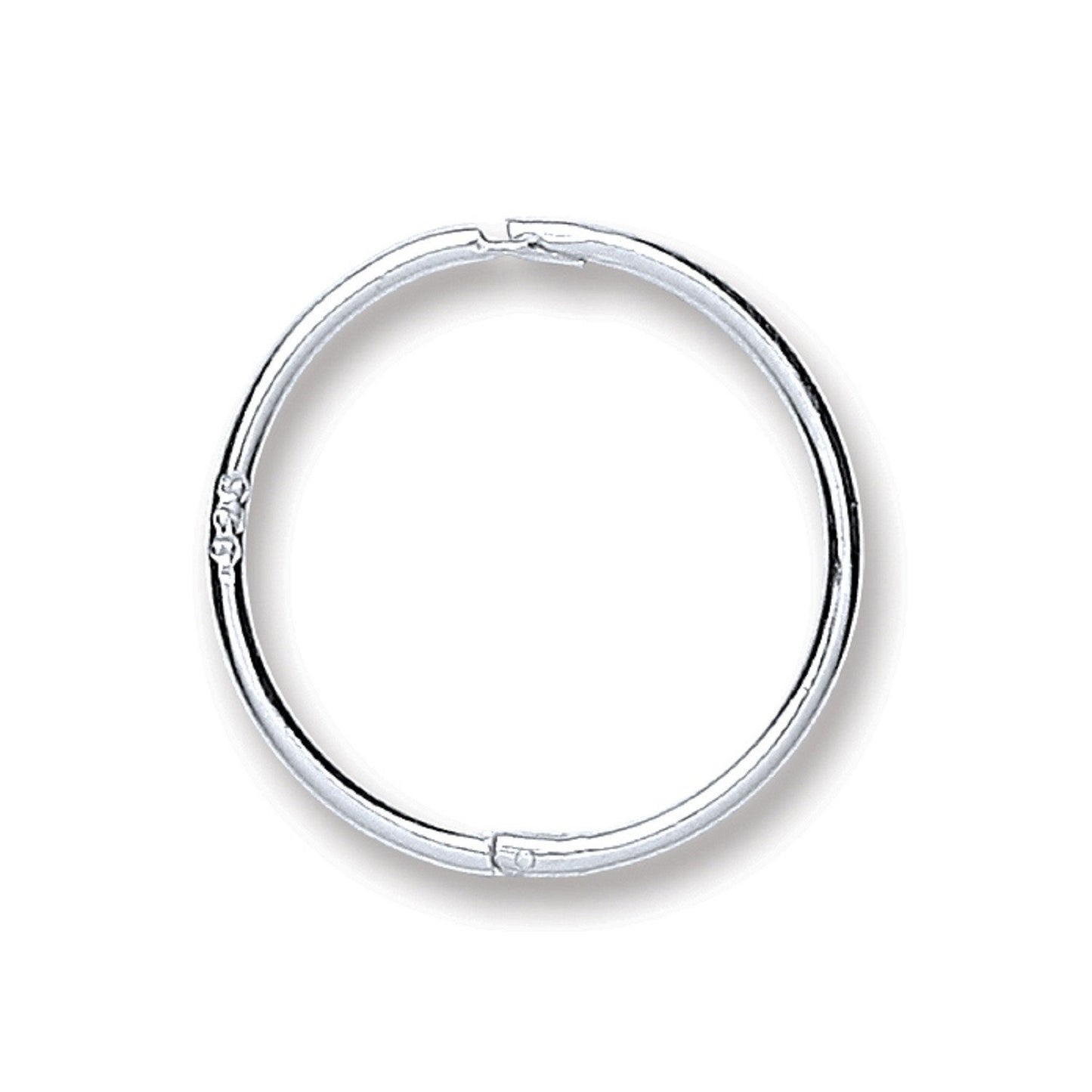 Silver 14mm Plain Hinged Sleepers - Luxury Watch - Certified Authentic - Swiss Made – Luxury Watch by Imperial Time UK
