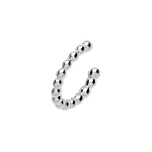 Silver Bead Cuff Earring - Fine Ring - Certified Authentic - Swiss Made - UK Stock - Insured – Luxury Jewellery by Imp