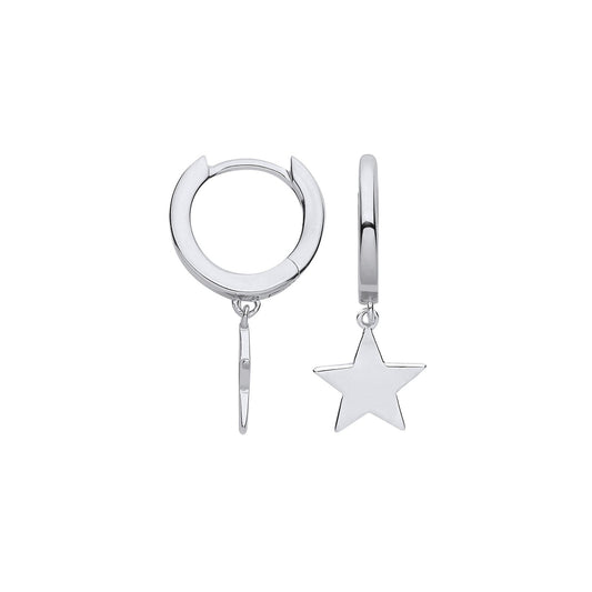 Silver Star Hinged Huggies - Luxury Watch - Certified Authentic - Swiss Made - UK Stock – Luxury Watch by Imperial Tim