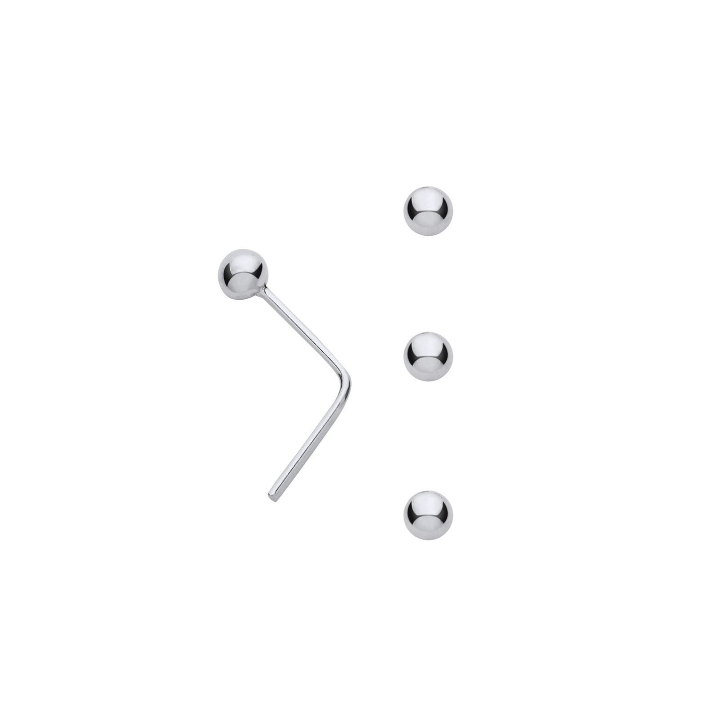 Silver 2.5mm Ball Nose Studs (Pack of 3) - Luxury Watch - Certified Authentic - Swiss Made – Luxury Watch by Imperial