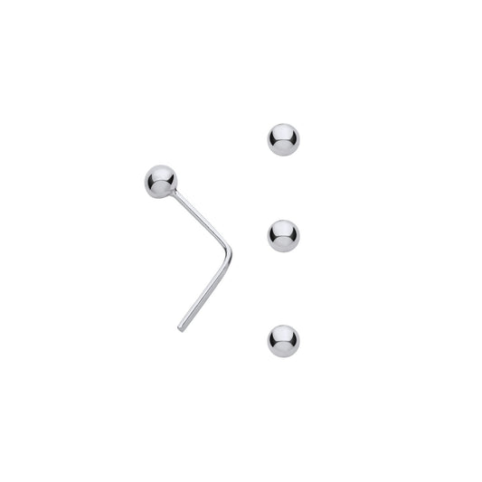 Silver 2.5mm Ball Nose Studs (Pack of 3) - Luxury Watch - Certified Authentic - Swiss Made – Luxury Watch by Imperial