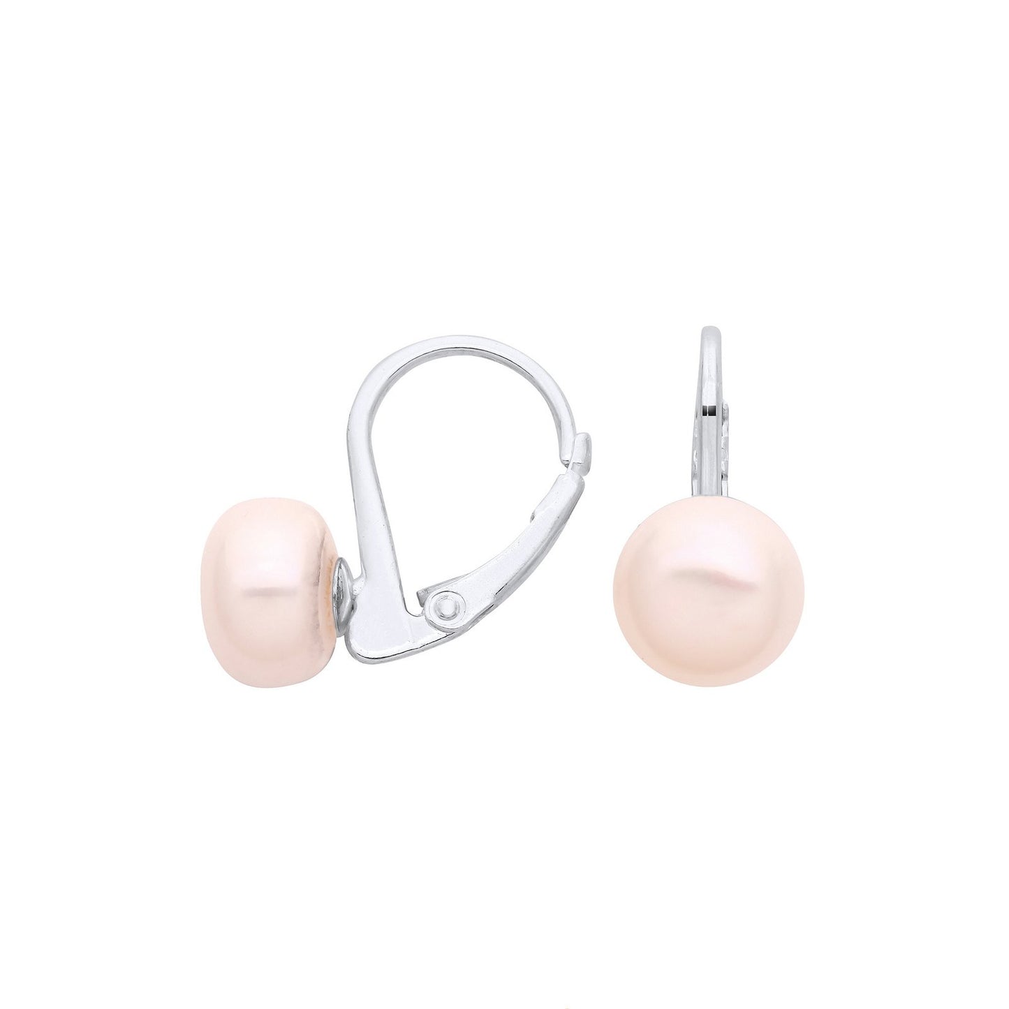 Silver Fresh Water Pearl Earrings - Fine Ring - Certified Authentic - Swiss Made - UK Stock – Luxury Jewellery by Impe