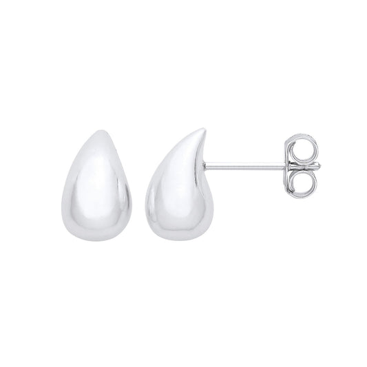 Silver Teardrop Studs - Luxury Watch - Certified Authentic - Swiss Made - UK Stock - Insured – Luxury Watch by Imperia