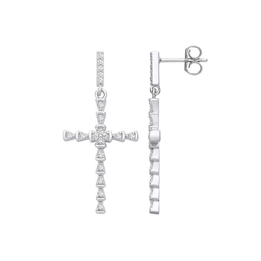 Silver Part Rub-Over Cubic Zirconia Cross - Luxury Watch - Certified Authentic - Swiss Made – Luxury Watch by Imperial