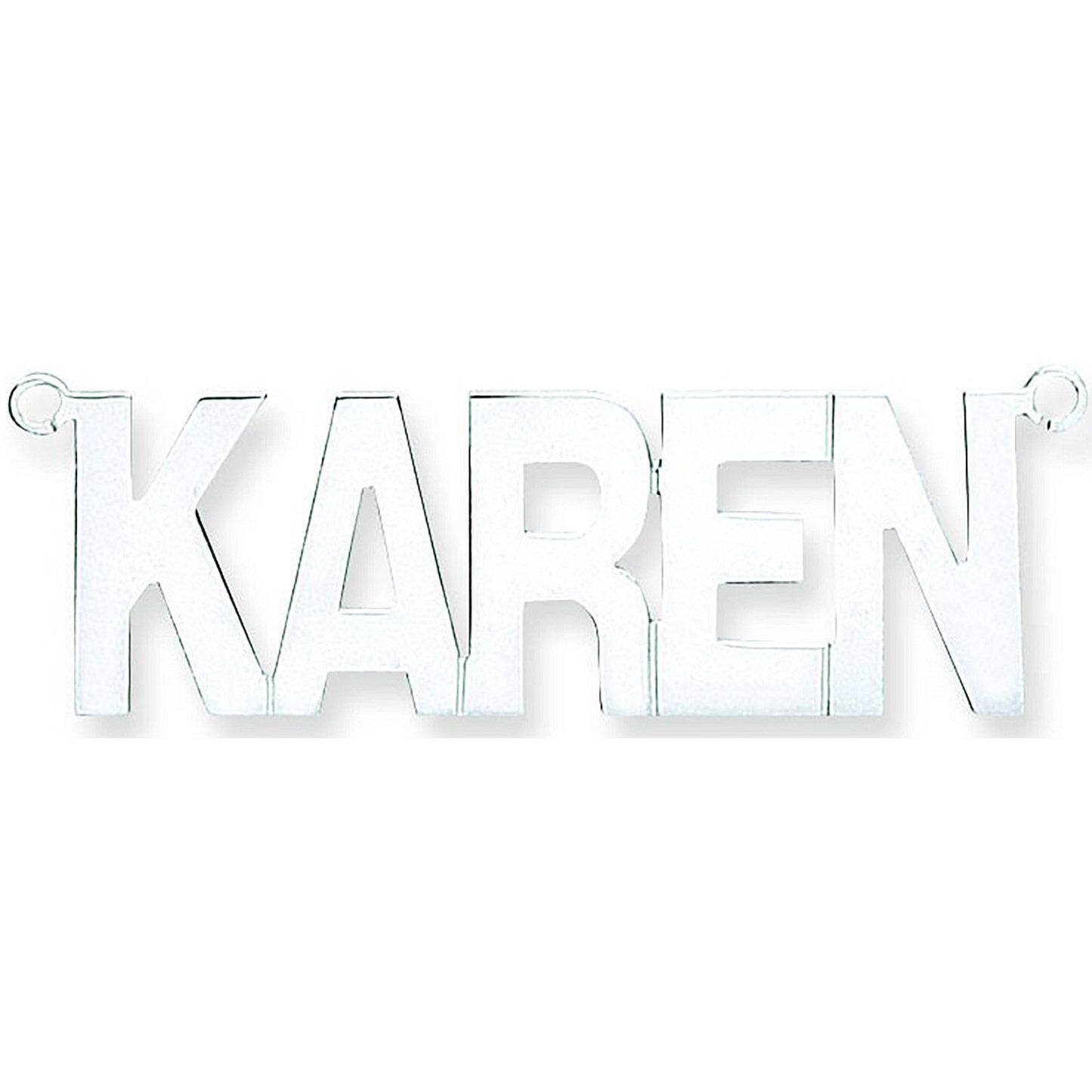 Silver Large Block Style Nameplate with 16"/18"/20" Chain - Fine Necklace - Certified Authent – Luxury Jewellery by Im