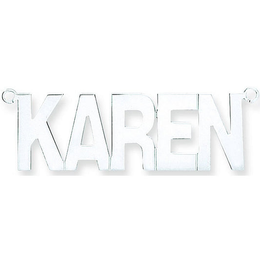 Silver Large Block Style Nameplate with 16"/18"/20" Chain - Fine Necklace - Certified Authent – Luxury Jewellery by Im