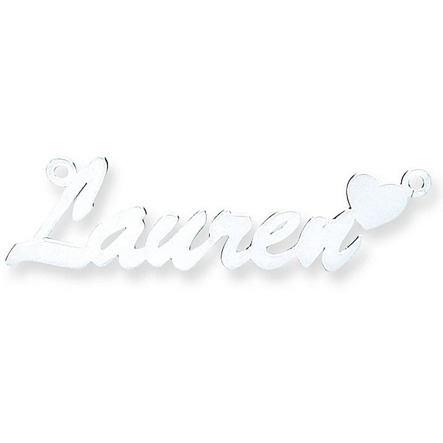 Silver Script Heart Nameplate with 16"/18"/20" Chain - Fine Necklace - Certified Authentic – Luxury Jewellery by Imper
