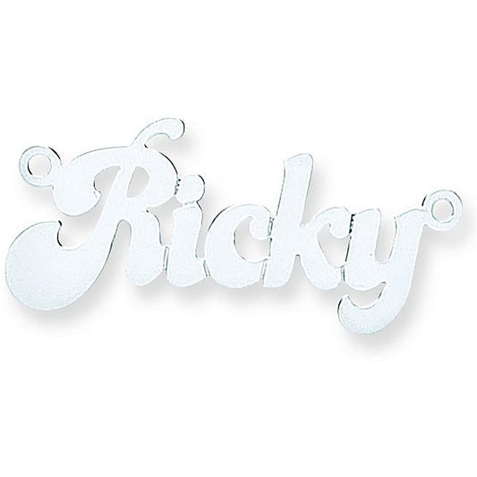 Silver Medium Banana Split Style Nameplate with 16"/18"/20" Chain - Fine Necklace - Certified – Luxury Jewellery by Im