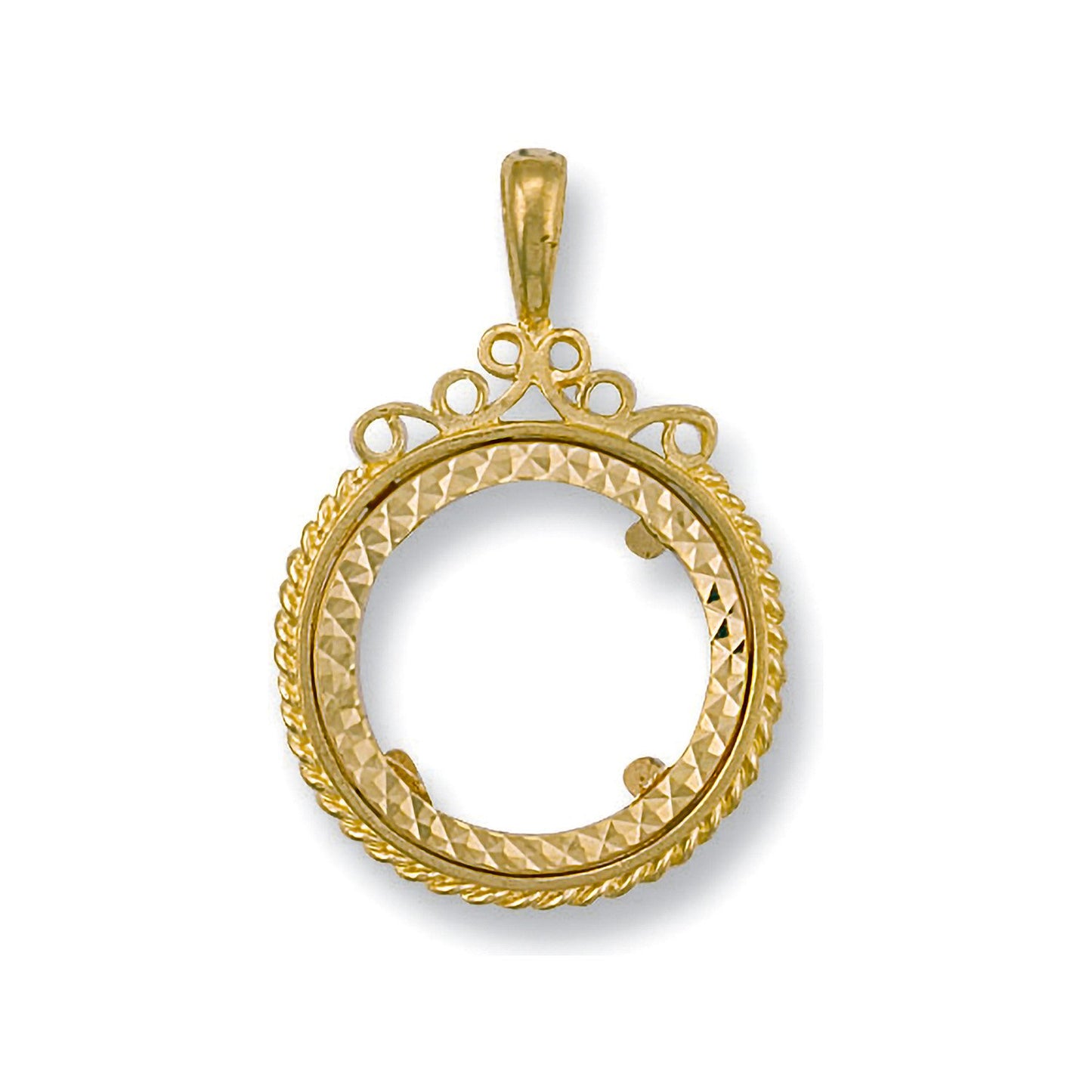 Yellow Gold (half) Fancy Sovereign Pendant