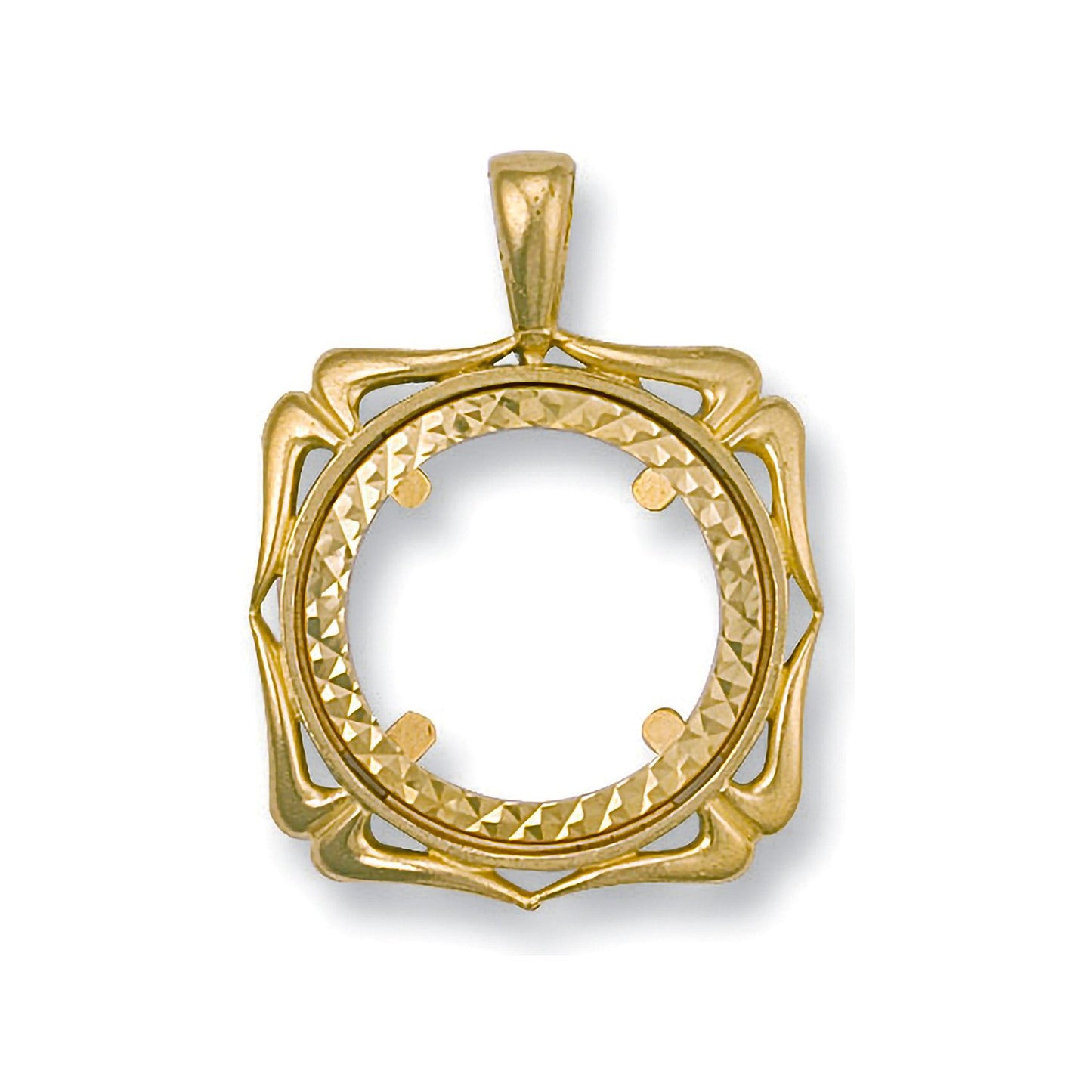 Yellow Gold (half) Fancy Sovereign Pendant