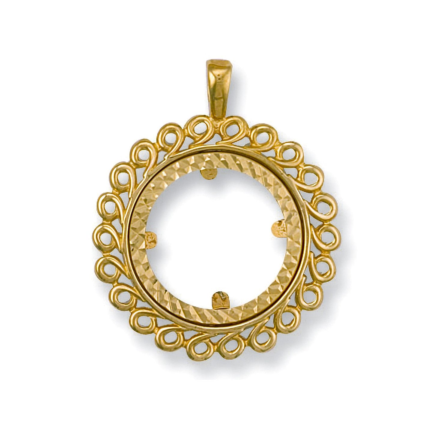 Yellow Gold (half) Fancy Sovereign Pendant