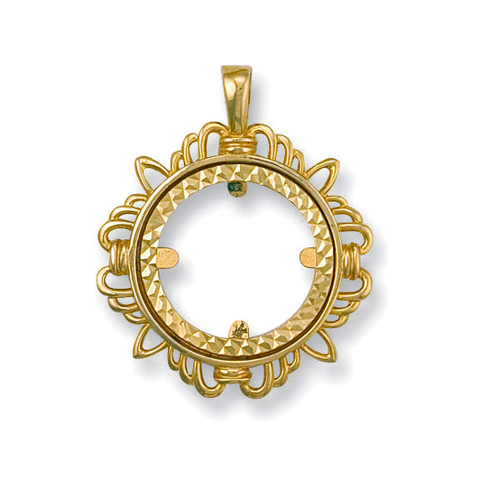 Yellow Gold (half) Fancy Sovereign Pendant